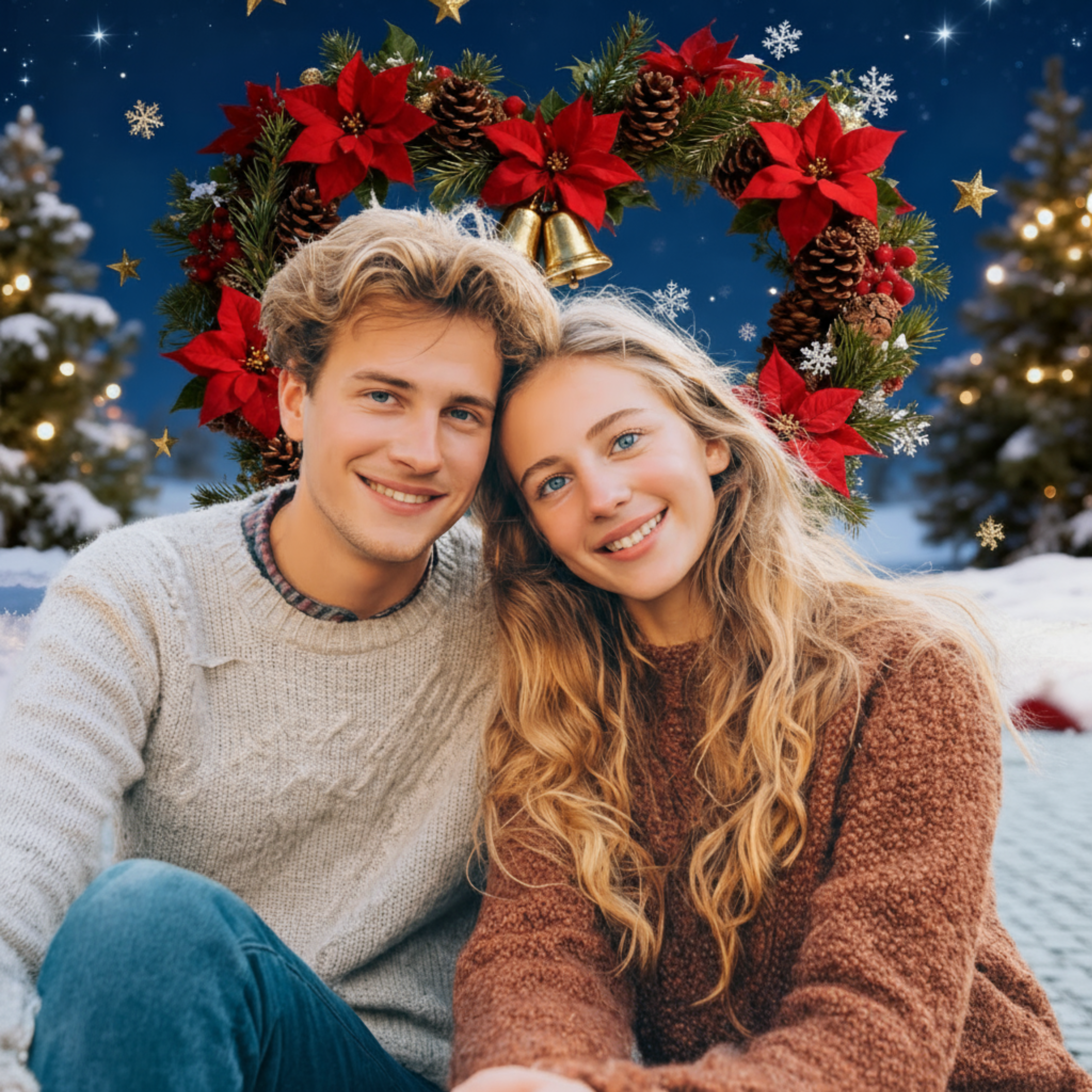 Christmas Wreath Background Cloth