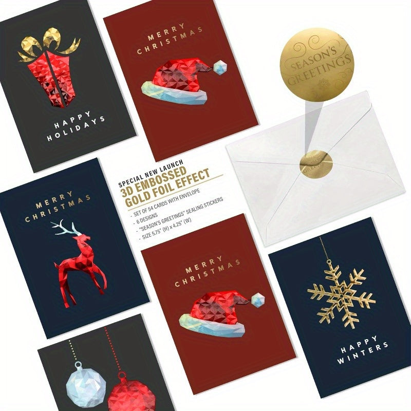 54pxs Christmas Greeting Cards
