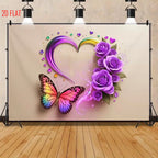Purple Rose Photo Backdrop