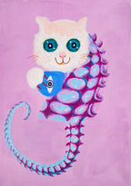 Pink - Purple Fantasy Cat’s Afternoon