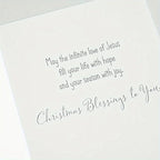 50pxs Teal Foil Christian Christmas Cards
